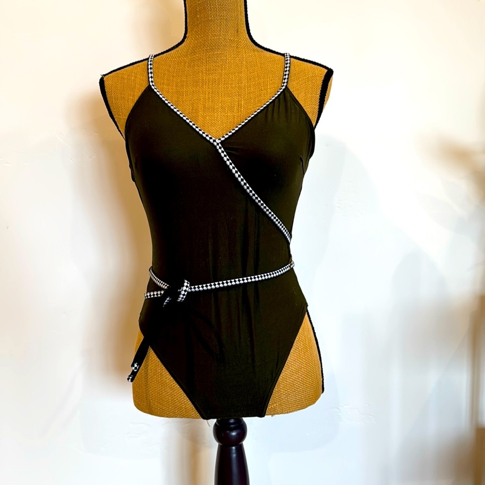 Lemlem one piece swimsuit with removable waist tie